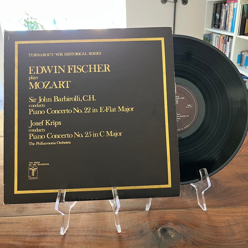 Edwin Fischer Plays Mozart Piano Concertos LP Vox Turnabout THS 65094